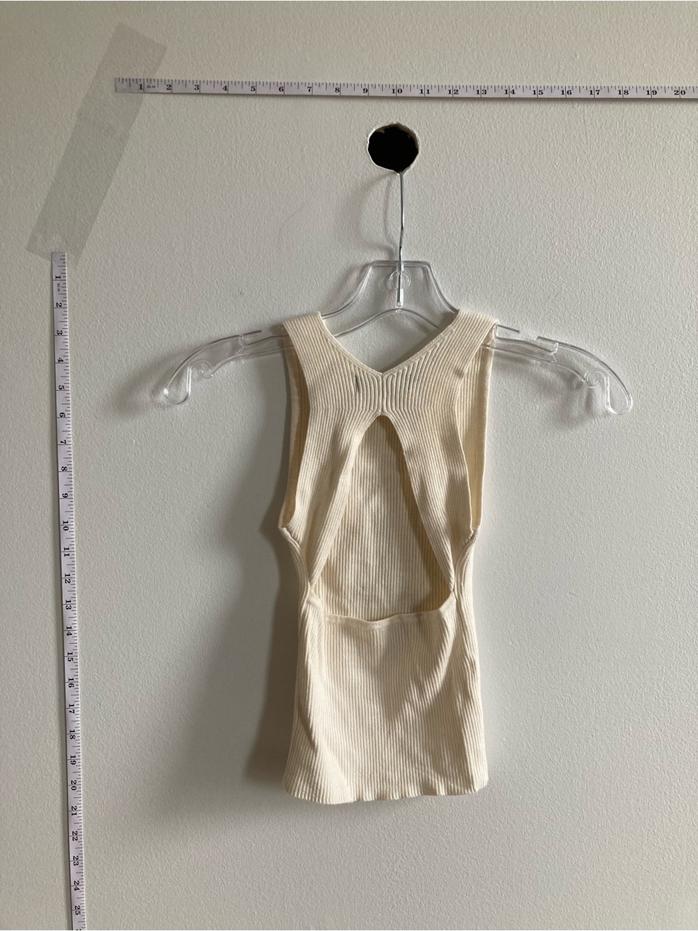 Mango Cream Ribbed Knit Tank - Picture 2 of 4